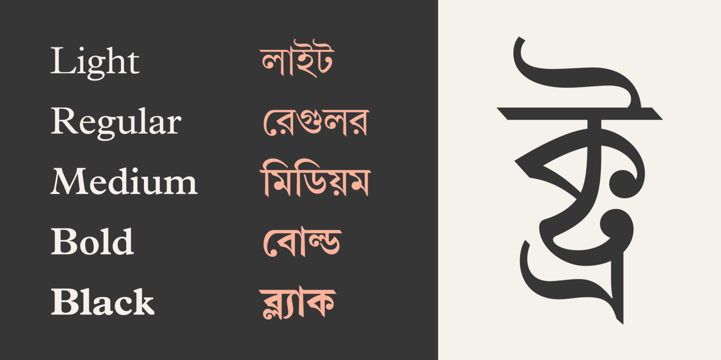 Przykładowa czcionka Linotype Bengali #5